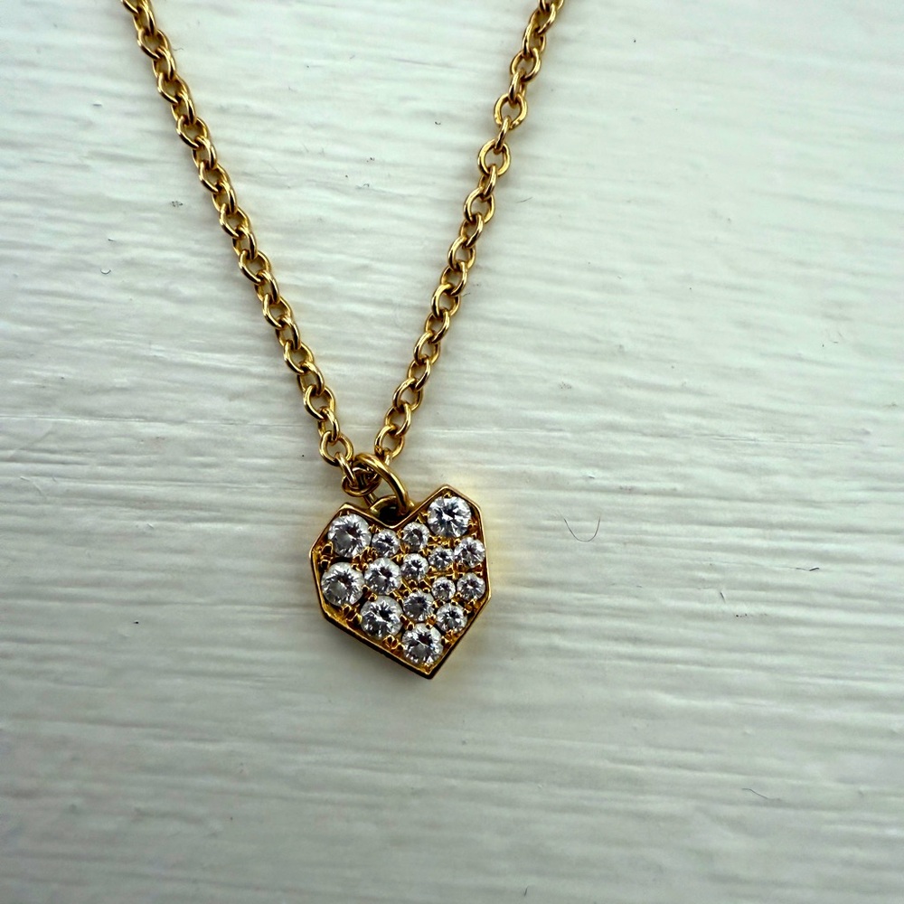 Soraya Silchenstedt Pave Diamond Heart Necklace
